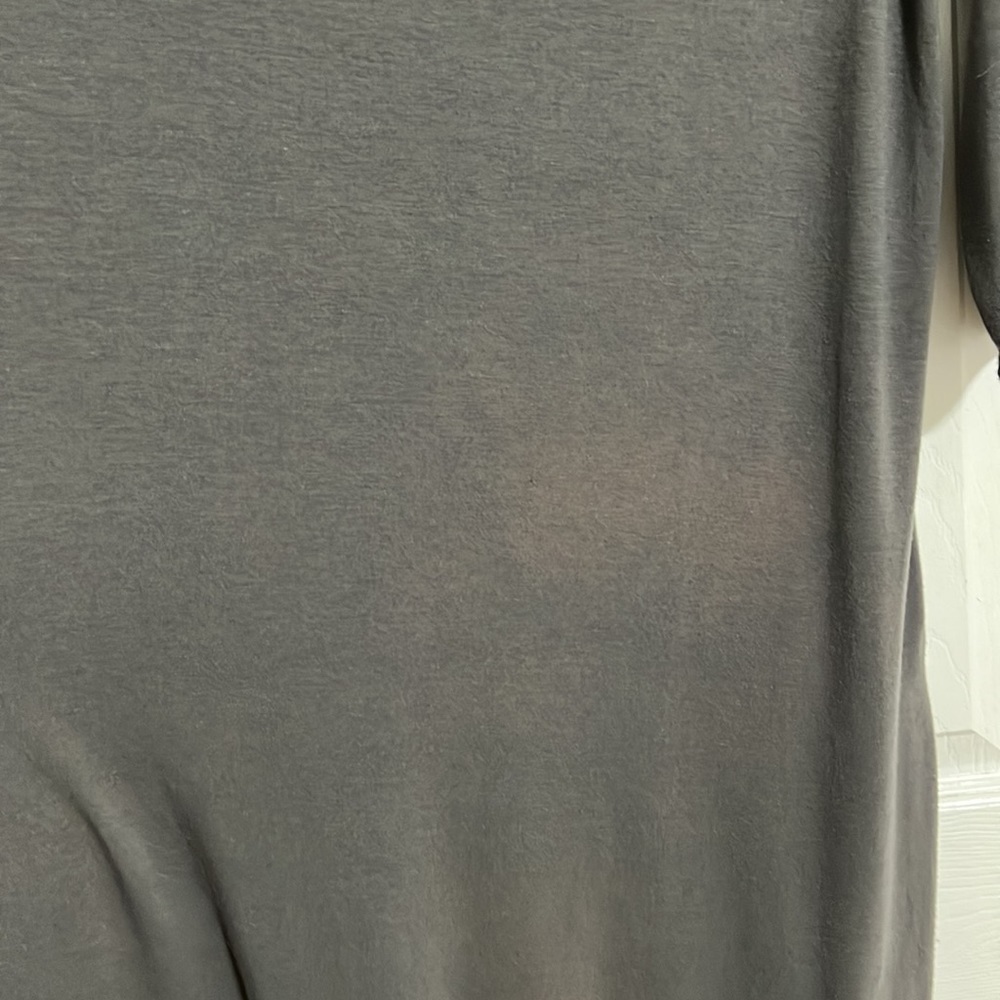 Zenana Premium Charcoal Grey Swing Midi Dress w/ Pockets XL - Picture 4 of 8